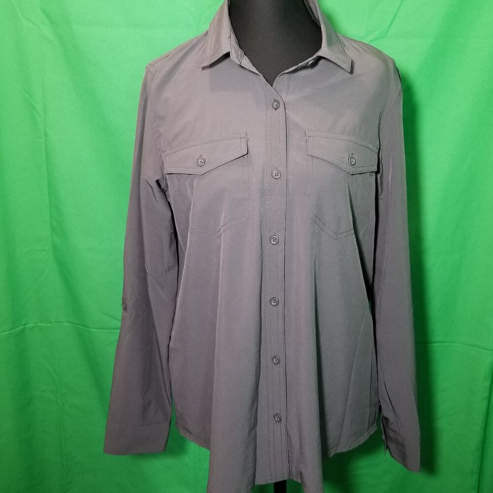 Eddie Bauer Women Small Button Up Shirt Long Sleeve Gorpcore‎ Hiking Camping